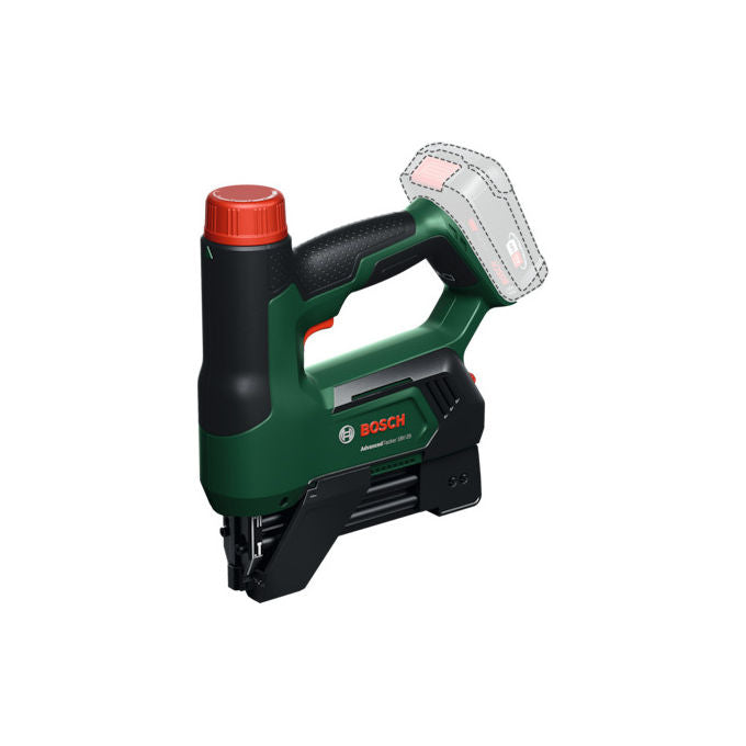 Bosch 06032A7100 AdvancedTacker 18V-25 Graffatrice-Chiodatrice a batteria 2 in 1 Potenza regolabile 7 livelli 30 colpi-min Lunghezza 267 mm Altezza 240 mm Larghezza 67 mm colore Verde-Nero