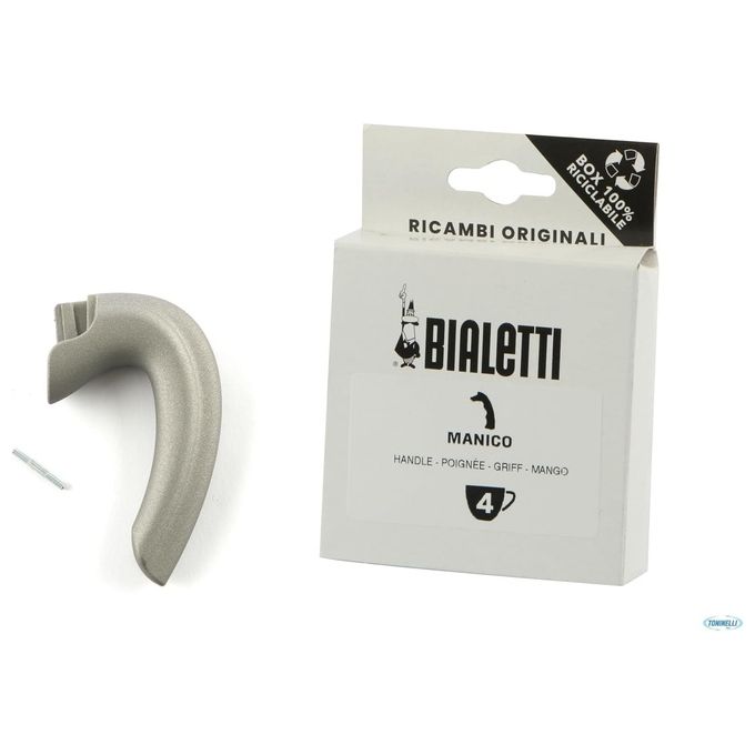 Bialetti 0800234 Manico di Ricambio Moka Induction 4 Tazze colore Grigio