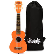 Kala UKAMML Ukadelic Ukulele Soprano Corde Aquila Super Nylgut Finitura Satinata colore Arancione