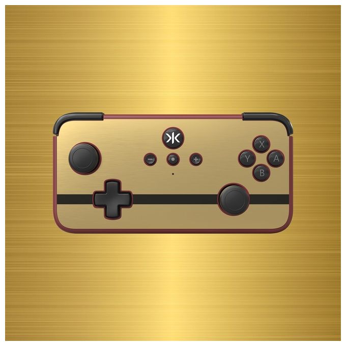 CRKD 24-NS NEO S Gamepad Wireless con Connessione Bluetooth e USB Tipo-C Stick Effetto Hall Pulsanti Posteriori Programmabili e Trigger Regolabili colore Oro e Rosso
