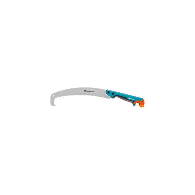 Gardena 08738-20 Combisystem Segaccio da Giardino 300 mm Lama Curva con Denti Alicciati Impugnatura Antiscivolo Uncino per Rimozione Rami colore Acciaio Cromato