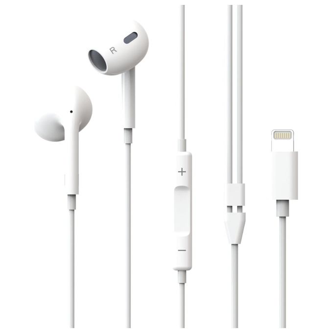 Kodak 3507055 210+ Auricolari In-Ear con Microfono Lightning 1.2 m 32 ohm colore Bianco