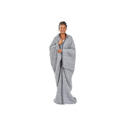 IBENA 0938-800 Fano Coperta TV da indossare in misto cotone 58% con chiusura zip e bottoni automatici colore Grigio