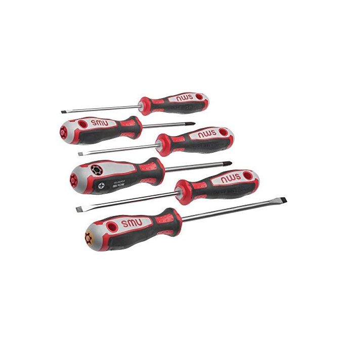 NWS 668789 094-7 Set di Cacciaviti 7 Pezzi con Impugnatura Ergonomica Multicomponente e Punte in Acciaio al Cromo-Molibdeno-Vanadio colore Nero