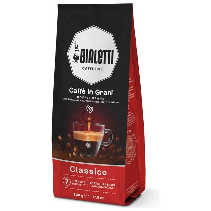 Bialetti 096080333 Classico Caffe' in Grani Tostatura Scura Miscela 50% Arabica 50% Robusta Intensita' 7 500 Kg