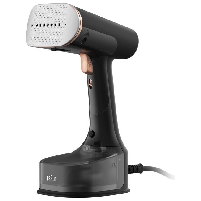 Braun GS7077BK QuickStyle 7 Ferro a Vapore Verticale Piastra Ceramica 1600W Vapore 35 g-min Riscaldamento 35 s colore Nero