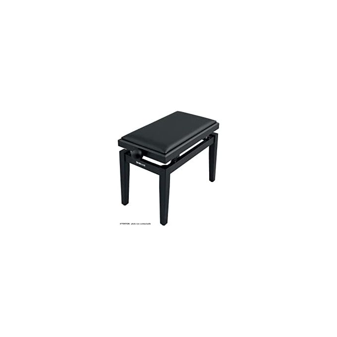 QUIK LOK PB-100 BK L Panca per Pianoforte in Legno Altezza Regolabile da 48 a 57 cm Carico Massimo 100 Kg colore Nero Lucido
