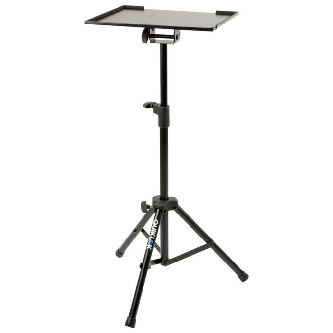 QUIK LOK LPH001 Ripiano multifunzione su treppiede regolabile in altezza da 82 a 132 cm portata 15 Kg colore Nero