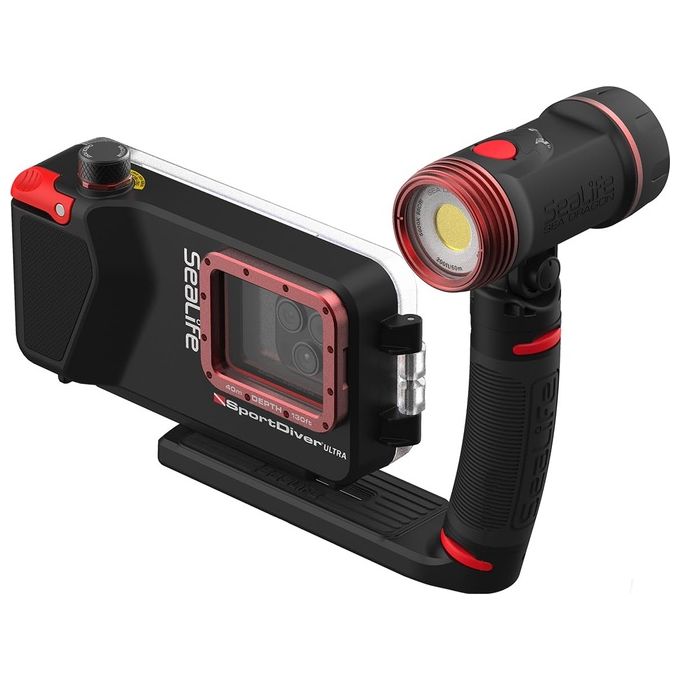 SeaLife SL406 SportDiver Ultra PRO Custodia Subacquea per Smartphone fino a 40 m colore Nero - Rosso
