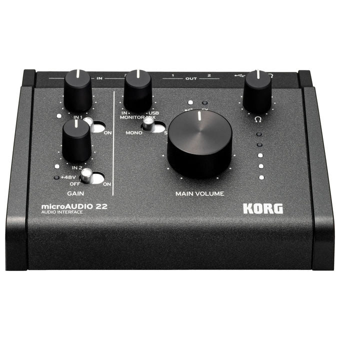 Korg 100029243000 microAUDIO 22 Interfaccia audio USB C 2 ingressi 2 uscite 24 bit 192 kHz colore Nero