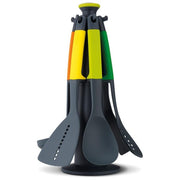 Joseph Joseph 10118 Elevate Carousel Set di Utensili da Cucina 6 Pezzi con Poggiatool Integrati Multicolore