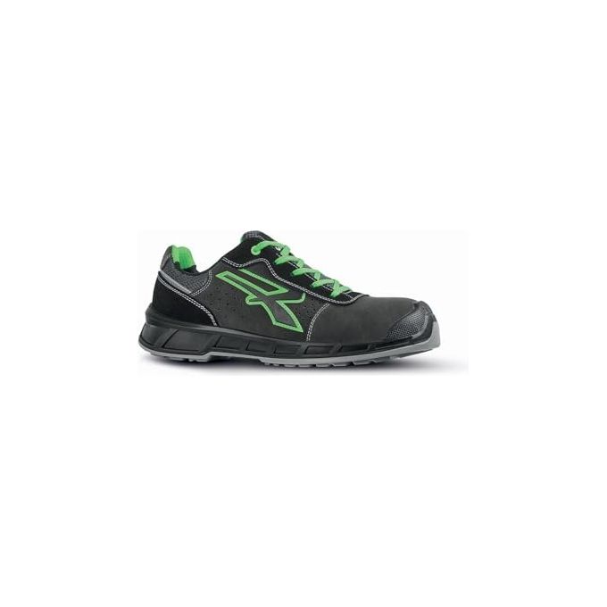 U-Power RK20016 Taylor Scarpe Antinfortunistiche S1P ESD SRC FO SR Pelle Scamosciata colore Nero Verde