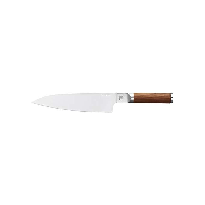 Fiskars 1026419 Norden Coltello da Cucina Lama in Acciaio al Carbonio 20 cm colore Legno