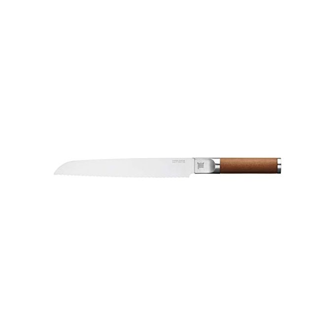 Fiskars 1026421 Norden Coltello da Pane Acciaio Inox Manico Betulla Finlandese colore Marrone Argentato