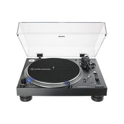 Audio-Technica AT-LP140XPBK Piatto per DJ ad azionamento diretto Motore CC Senza Spazzole 3 Velocita' 33 1-3 45 78 Giri-min Controllo Pitch Quarzo +-- 8% +-- 16% +-- 24% Braccio a S Regolabile Testina AT-XP3 colore Nero