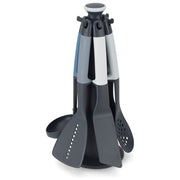 Joseph Joseph 10525 Elevate Set di utensili da cucina 6 pezzi con supporto rotante resistente al calore fino a 200 °C colore Blu Grigio