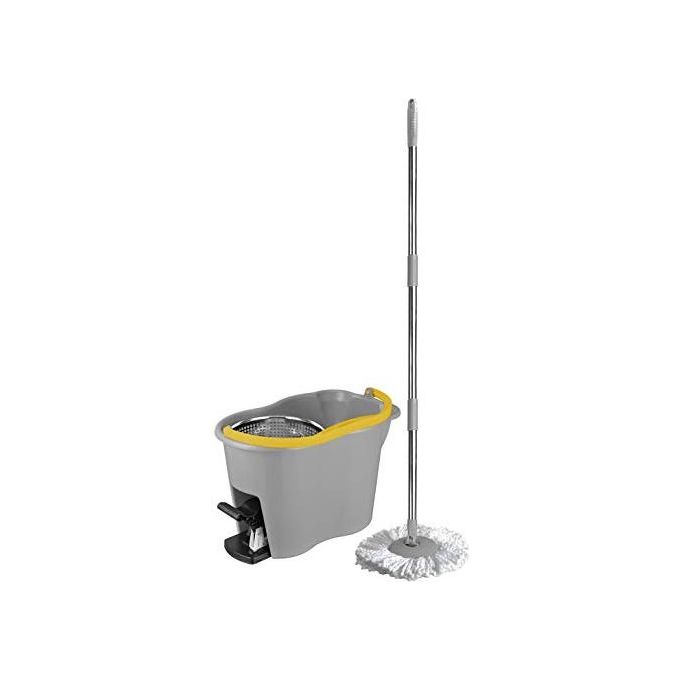 Apex 10580 Espresso Plus Sistema Lavapavimenti Secchio 6L Strizzatore Centrifuga Inox Manico e Mocio Microfibra