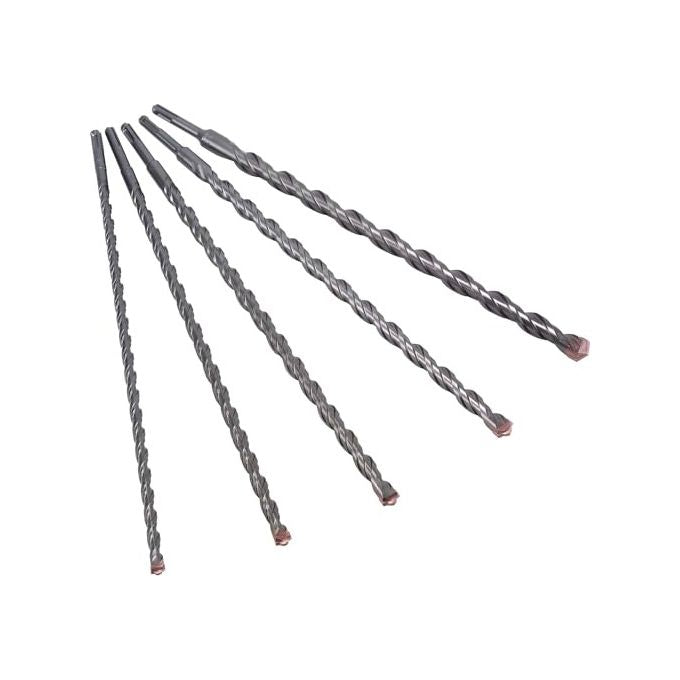 Alpen 1077809005100 Box F4 Punte per Martello Perforatore SDS-Plus 450 mm 5 pezzi Diametri 10 12 14 16 20 mm colore Nero