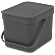 Brabantia Sort e Go Pattumiera 6 Litri Grigio Scuro