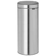 Brabantia 115462 Touch Bin New Pattumiera 30 L apertura soft touch secchio interno plastica colore Inox Satinato Anti Impronte