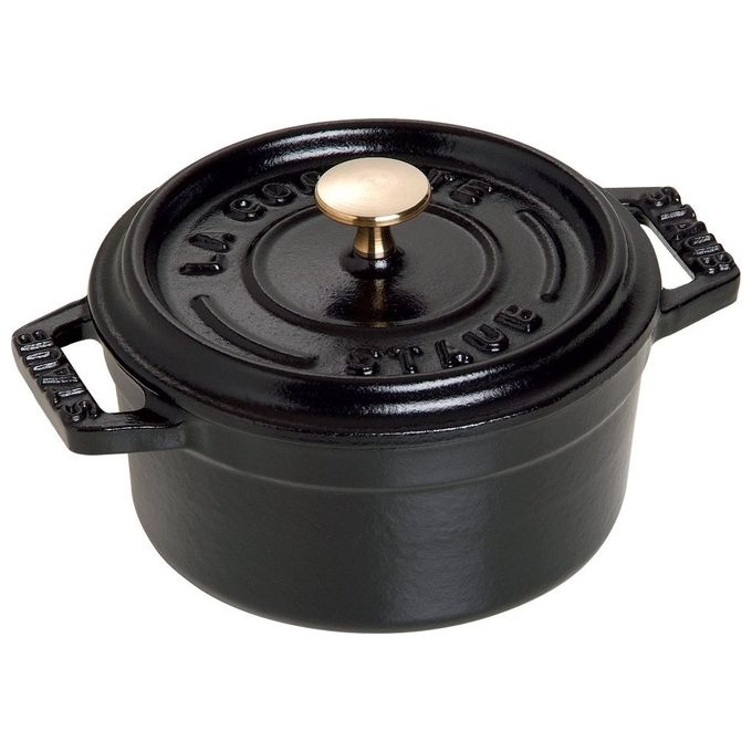 STAUB 1101025 Mini Cocotte Casseruola in Ghisa 0.25 L Adatta a Tutti i Piani Cottura inclusa Induzione colore Nero