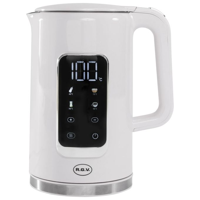RGV 111420 Bollitore Elettrico Touch 1.7 L 2200 W Display LED Temperatura Regolabile 40-100°C colore Nero
