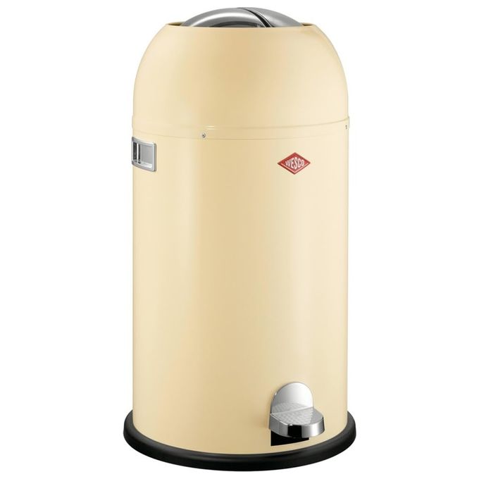 WESCO 184631-23 Kickmaster Pattumiera 33 Litri con Apertura a Pedale e Chiusura Morbida colore Mandorla