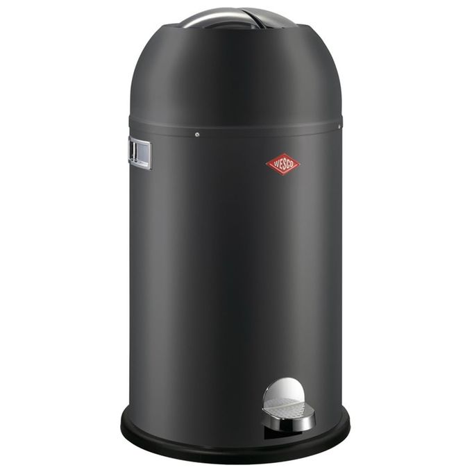 WESCO 184631-77 Kickmaster Pattumiera a Pedale 33 Litri Acciaio Verniciato a Polvere con Chiusura Ammortizzata colore Grafite Opaco