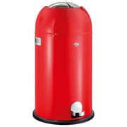 WESCO 184631-02 Kickmaster Pattumiera in Lamiera d'Acciaio Verniciata Volume 33 Litri con Ammortizzatore Integrato e Grande Inserimento colore Rosso