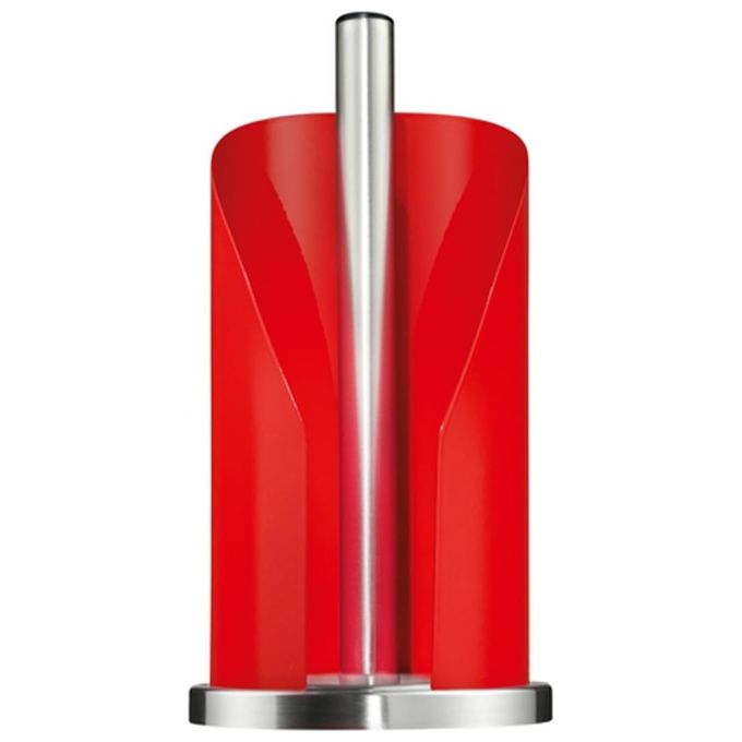 WESCO 322104-02 Porta Rotolo da Cucina in Acciaio INOX e Lamiera Verniciata per 1 Rotolo Carta da Cucina o 2-3 Rotoli Carta Igienica colore Rosso