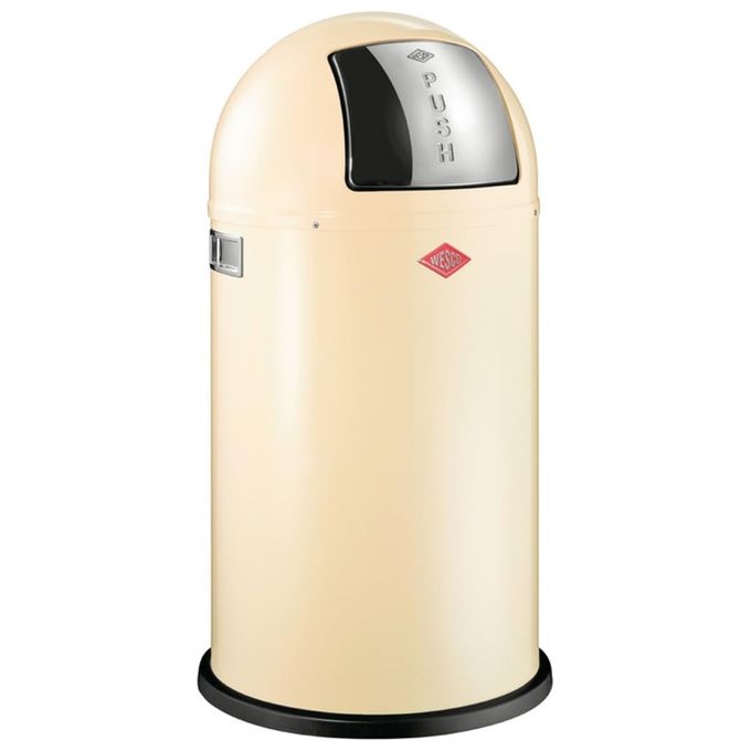 WESCO 175831-23 Pushboy Pattumiera 50 L in Acciaio Inox con Contenitore Interno Estraibile colore Mandorla