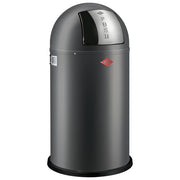 WESCO 175831-77 Pushboy Pattumiera 50 Litri Acciaio Verniciato a Polvere con Coperchio a Ribalta e Contenitore Interno Estraibile colore Grafite Opaco