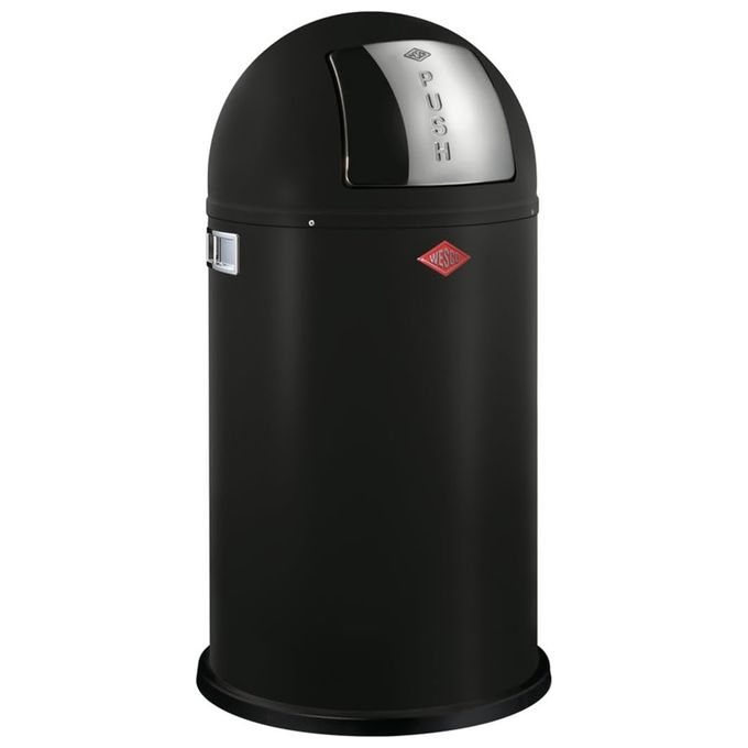 WESCO 175831-73 Pushboy Pattumiera 50 L con Apertura a Leva in Acciaio Inox colore Nero Opaco
