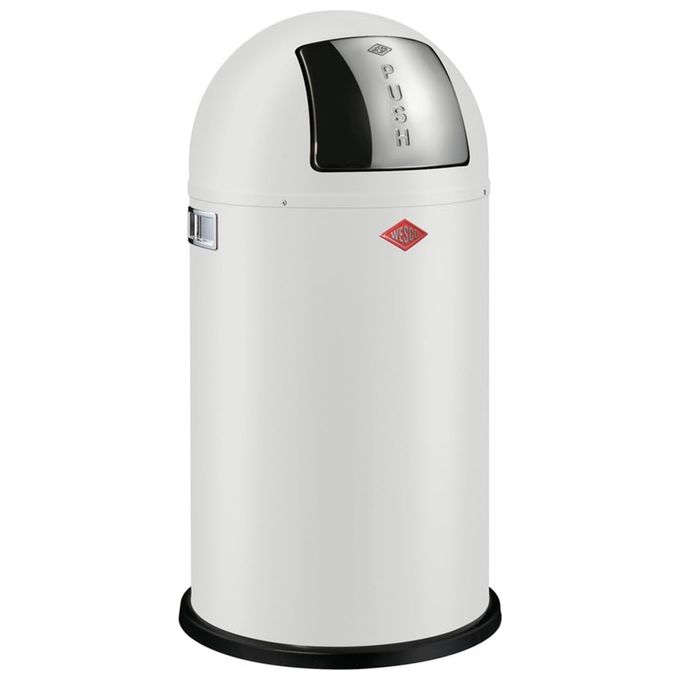 WESCO 175831-74 Pushboy Pattumiera 50 Litri Acciaio Inox Estraibile colore Bianco Opaco