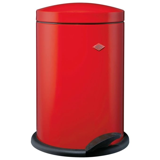 WESCO 116 212-02 Tretabfalleimer 13 Litri in Acciaio Verniciato a Polvere con Apertura a Pedale colore Rosso