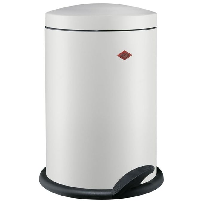 WESCO 116 212-74 Semplice Raccoglitore per Rifiuti 13 Litri Acciaio Verniciato a Polvere con Apertura a Pedale colore Bianco Opaco