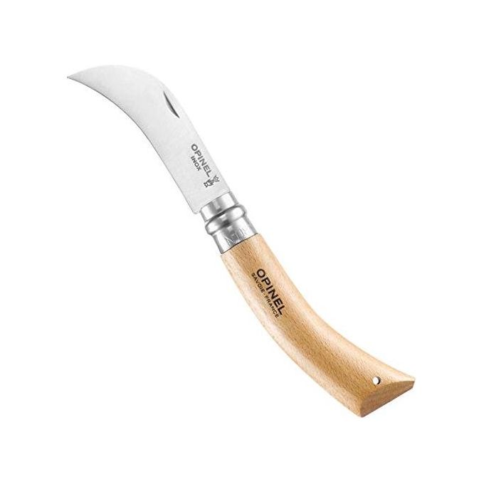 Opinel O-SF08 1 Coltello da Potatura Roncolina Semicurva Inox Sandvik 12C27 Virobloc Manico Faggio 8.5 cm