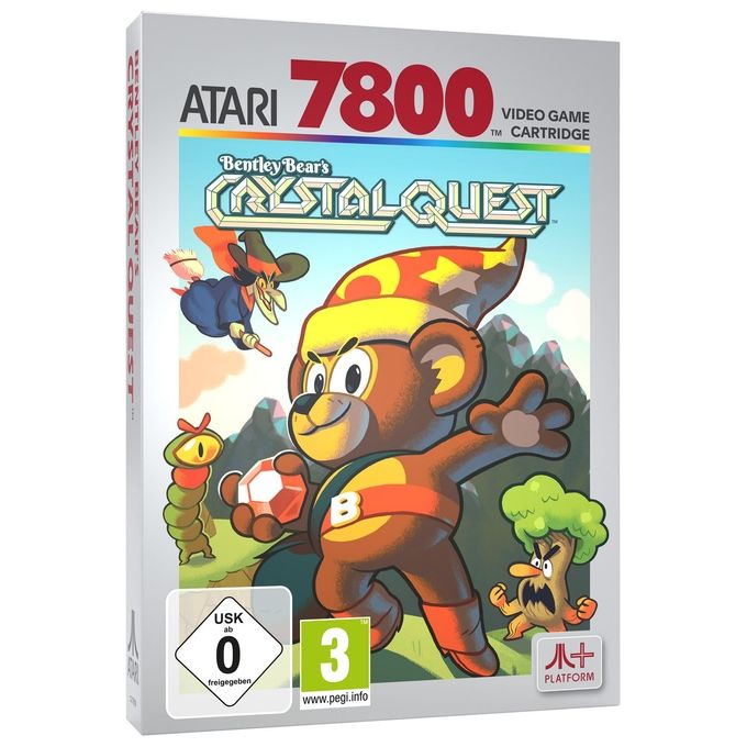 PLAION 4020628577407 Bentley Bear's Crystal Quest Videogioco per Atari 7800+ genere Platformer Adventure lingua Inglese colore Nero