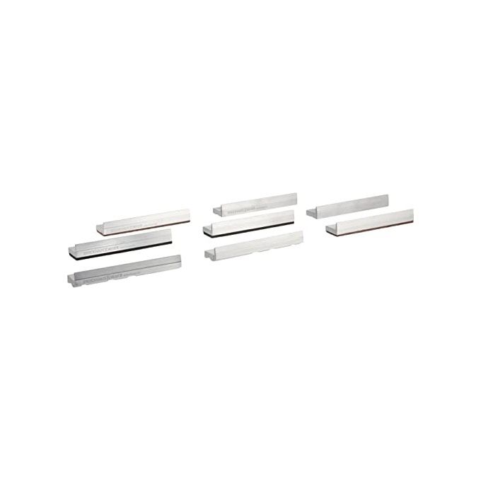 HEUER 4000830572 Ganasce Protettive per Morsa 140 mm con Magneti in Neodimio Set da 8 Pezzi in Borsa di Trasporto colore Argento Nero