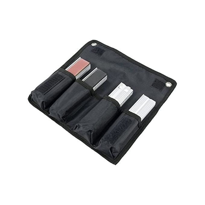 HEUER 115160 Set di Ganasce di Protezione per Morsetto 8 Pezzi in Alluminio con Magneti in Neodimio in Borsa colore Nero