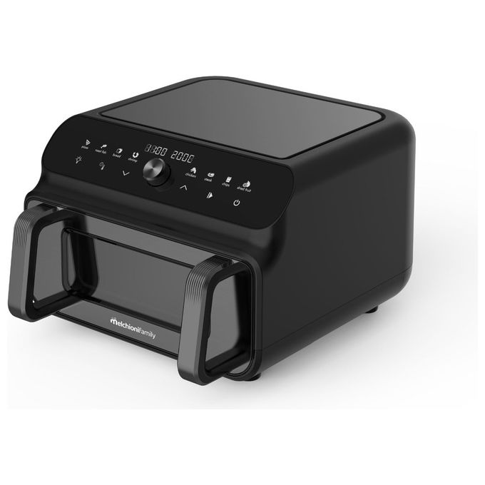 Melchioni 118340040 BEATRICE Friggitrice ad aria 10 L 2000 W 8 programmi Display Digitale (55.5x43.0x31.5 cm) colore Nero