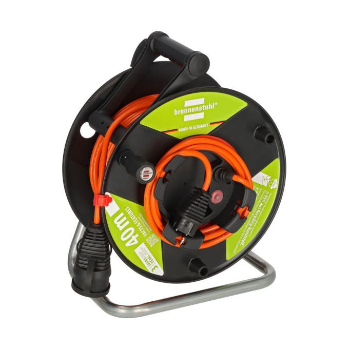 Brennenstuhl 1188500 Garant-G Bretec Cavo di Alimentazione 38 m 3100 W IP44 colore Nero Arancione