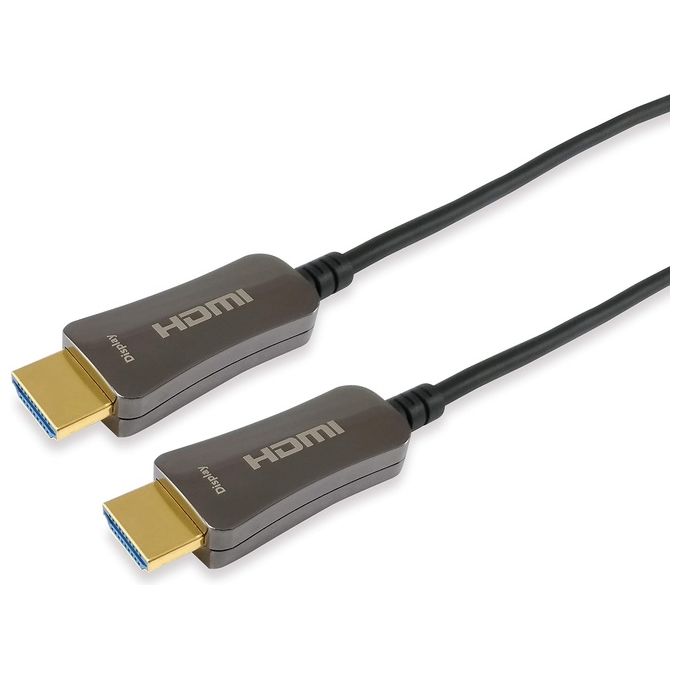 Equip 119430-30M-HDMI-HDMI Cavo Ottico Attivo HDMI 2.0 30 m 4K-60Hz 18 Gbps Supporto 3D HDR HDCP2.2 colore Nero