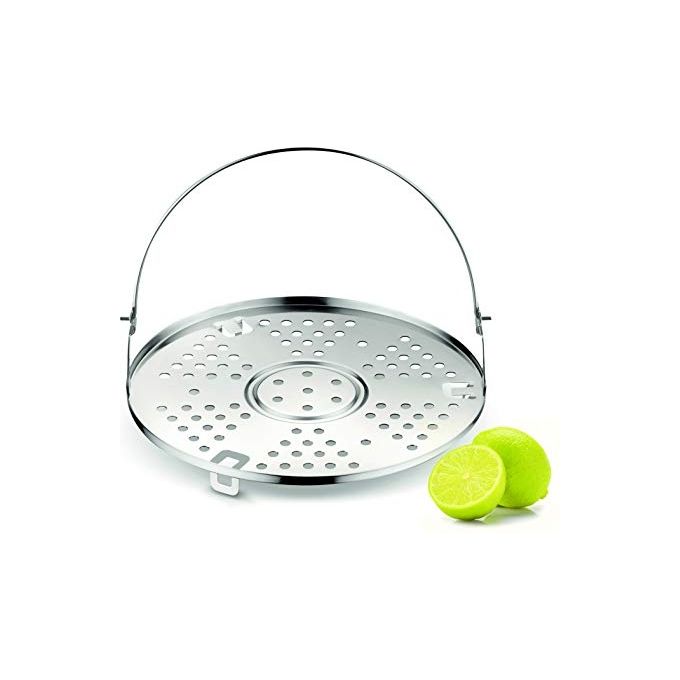 Lagostina 010920250500 Griglia Cuocivapore per Pentola a Pressione Acciaio Inox 18-10 22 cm compatibile 3.5L 5L 6L 7L 9L