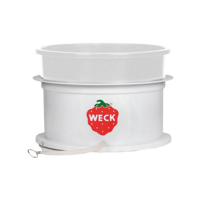 WECK 121418 Estrattore per Succhi in Plastica Alimentare Resistente al Calore Capacita' 6 L Compatibile con Pentole da 35 cm colore Bianco