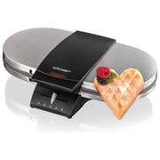Cloer 1329 Doppio Waffelautomat Piastra per Waffle a Cuore 1700 W Rivestimento Antiaderente Senza PTFE APFO BPA colore Nero Acciaio inox