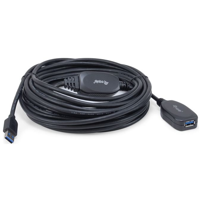 Equip, Cavo USB 3.2 Gen 1, 10 m, USB A, Nero