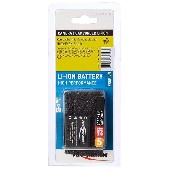 Ansmann Batteria Ricaricabile En-el10