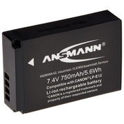 Ansmann 1400-0045 A-Can Batteria Ricaricabile Li-Ion per Fotocamere Canon 7,4V 750mAh colore Nero