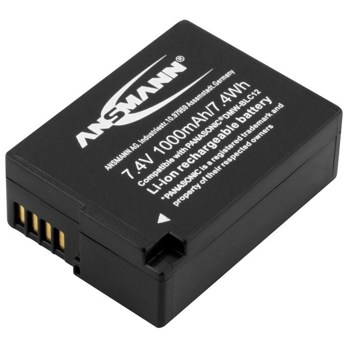 Ansmann 1400-0056 Batteria Ricaricabile Ioni di Litio 1000 mAh 7,4 V per Panasonic Lumix colore Nero